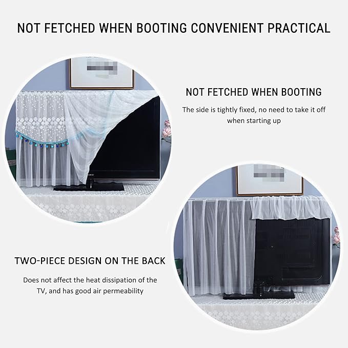Embroidered Lace TV Dust Cover
