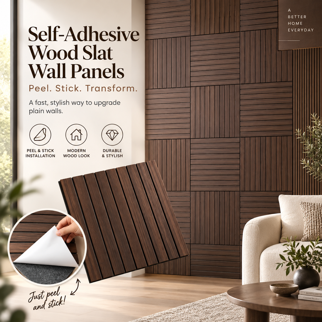 3D Wood Slat Wall Panels
