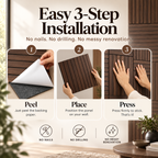 3D Wood Slat Wall Panels