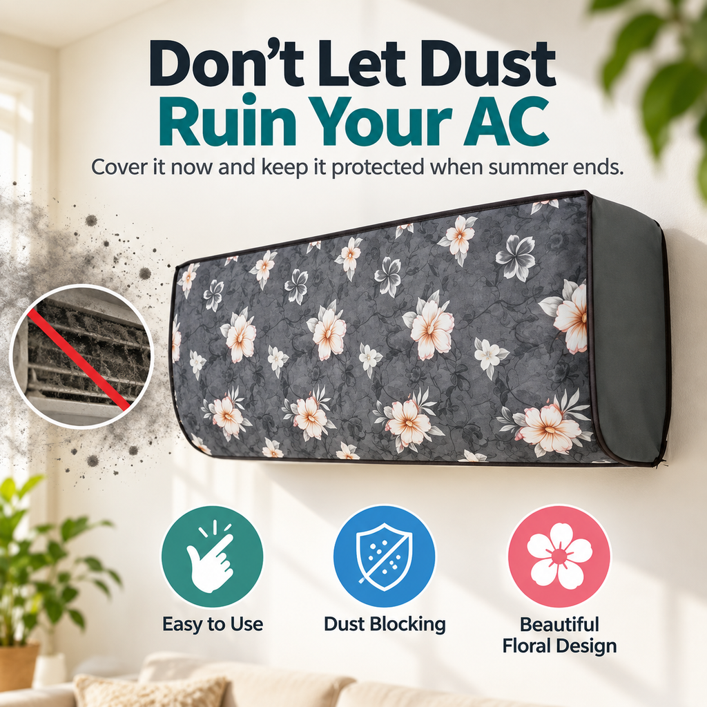 Floral AC Dust Cover