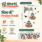 Bird Floral Cage Wall Sticker - detail view 3 | Ghar Ki Cheezein
