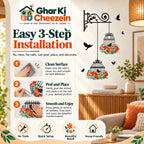 Bird Floral Cage Wall Sticker - detail view 4 | Ghar Ki Cheezein
