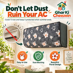 Floral AC Dust Cover - detail view 5 | Ghar Ki Cheezein