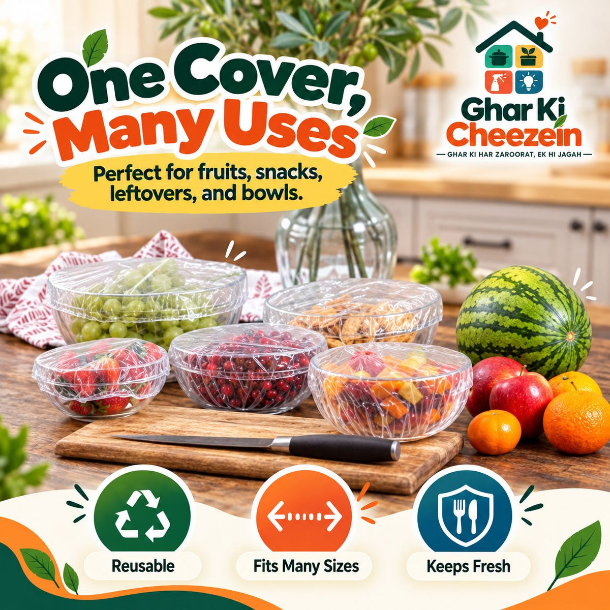 Stretchable Food Covers - detail view 3 | Ghar Ki Cheezein