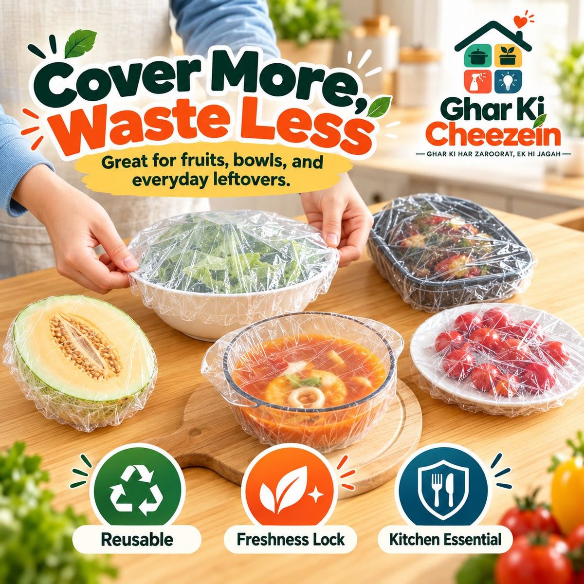 Stretchable Food Covers - detail view 4 | Ghar Ki Cheezein