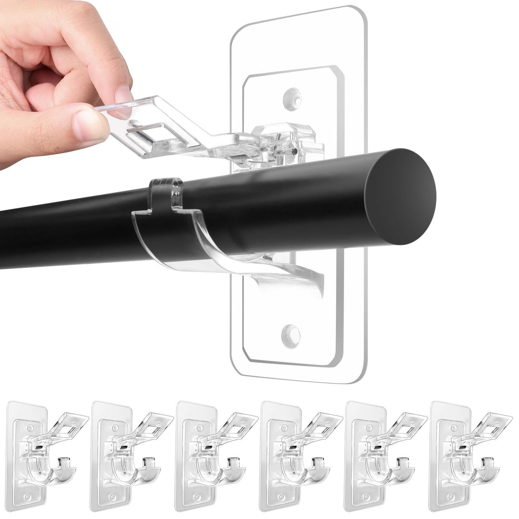 No-Drill Universal Curtain Rod Holder