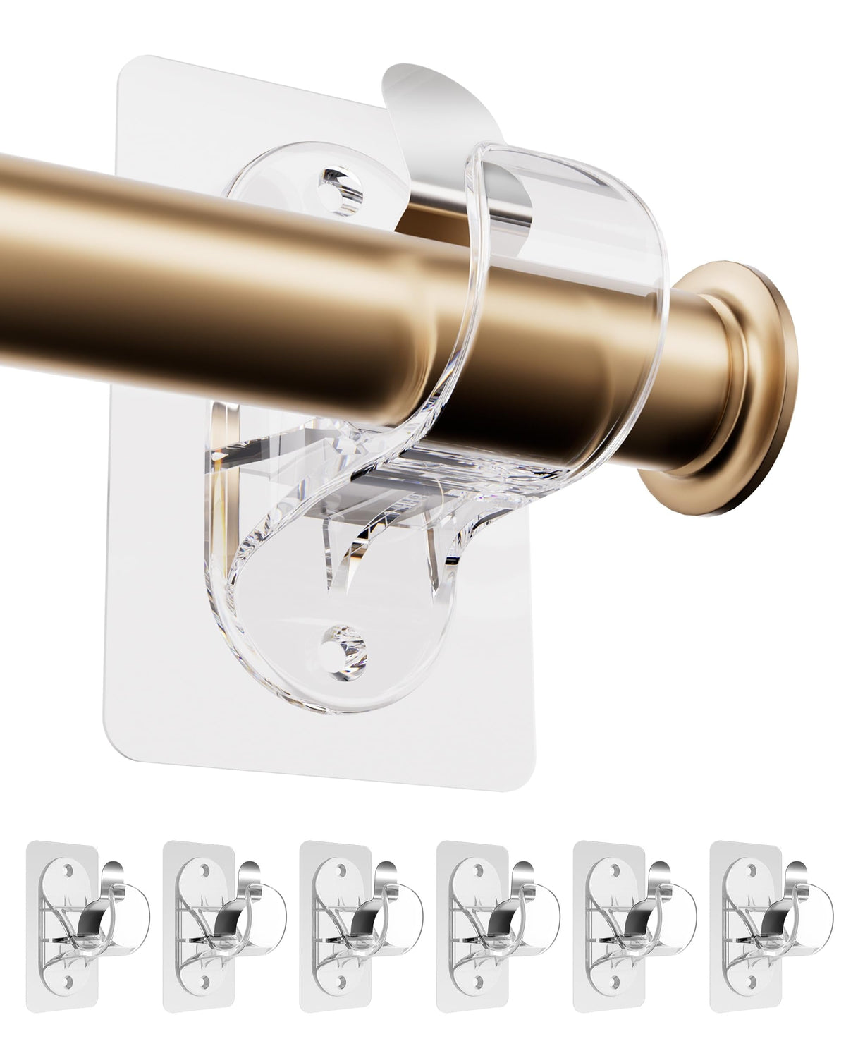 No-Drill Universal Curtain Rod Holder
