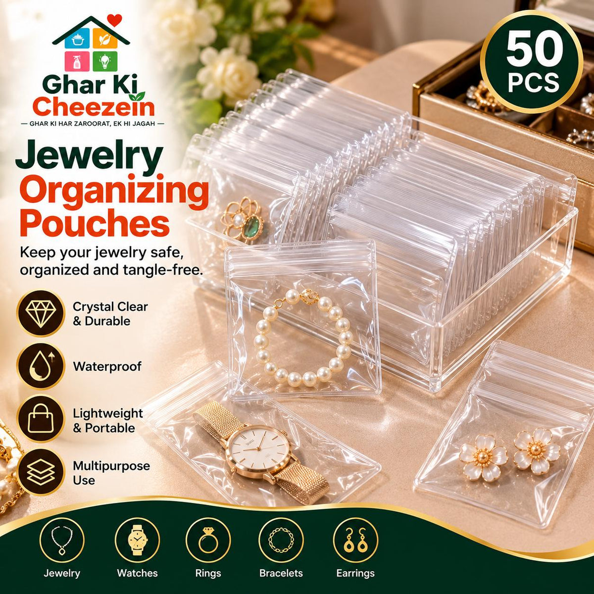 Jewelry Organizing Pouches | Ghar Ki Cheezein Pakistan