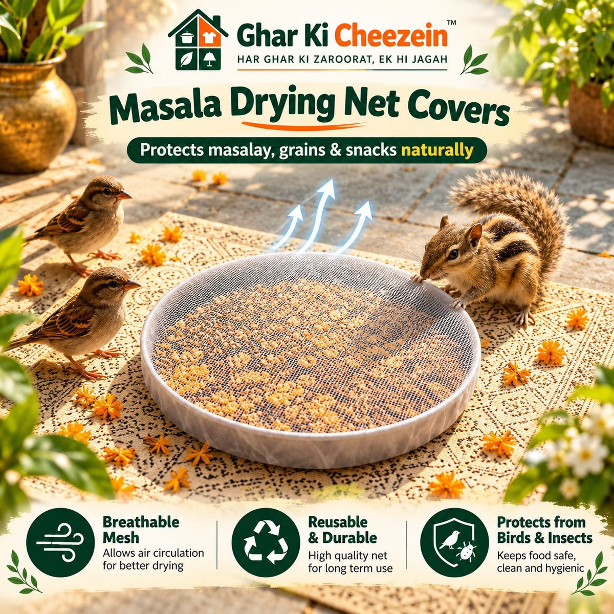 Masala Drying Net Covers | Ghar Ki Cheezein Pakistan
