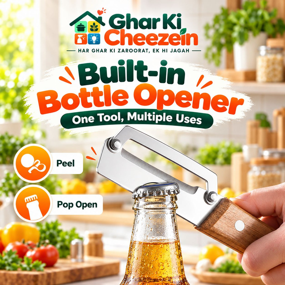 Multi-Functional Vegetable Peeler - detail view 2 | Ghar Ki Cheezein