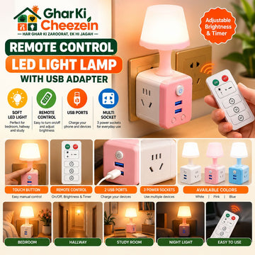 Remote Control LED Light Lamp with USB Adapter